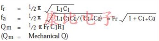 陶瓷諧振器等效電路常數(shù)