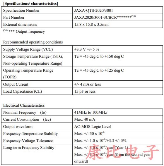 航天電子用高可靠性NDK石英晶體振蕩器的研制