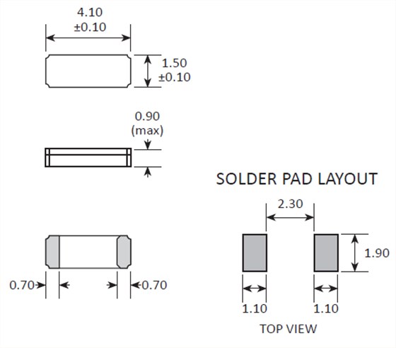 CC5V晶振,進口無源諧振器,4115貼片晶振