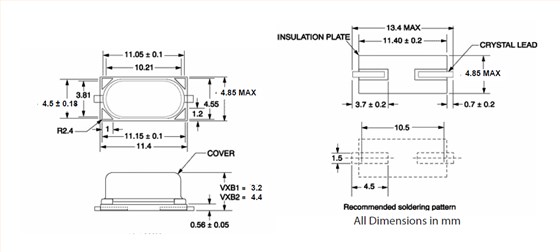 VXB2晶振,Vectron晶振,49SMD石英晶體