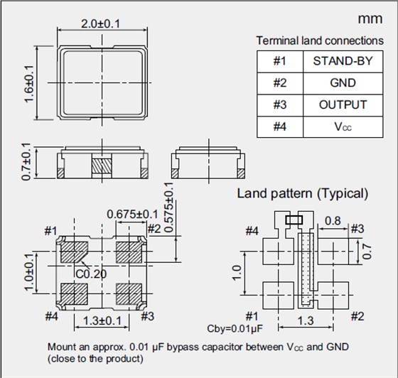 NZ2016SD晶振,超小型有源晶振,四腳晶體振蕩器