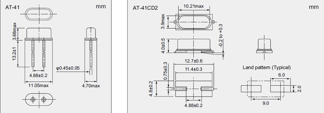 AT-41晶振,石英晶振,日產(chǎn)無(wú)源晶振