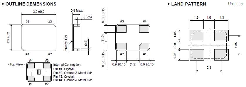 FCX-04晶振,小體積石英晶振,石英晶體諧振器