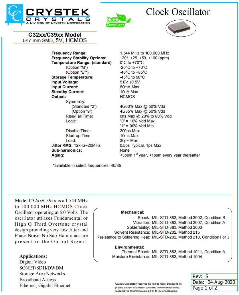 C32xx，C39xx規(guī)格